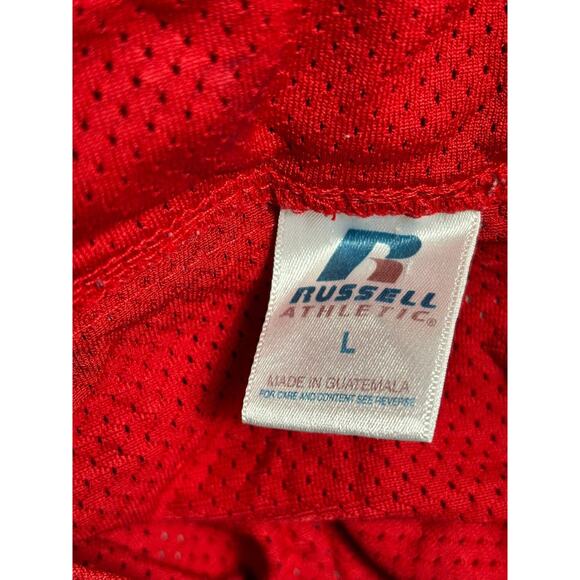 VTG Russell Athletic Baseball Jersey Mens Large Indians Mesh 3 Button 90s *READ - Picture 4 of 7